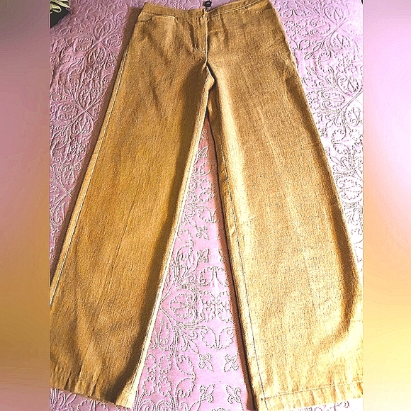 MAXMARA WEEKEND SLACKS/TROUSERS BURNT ORANGE SIZE 10, - Picture 8 of 9